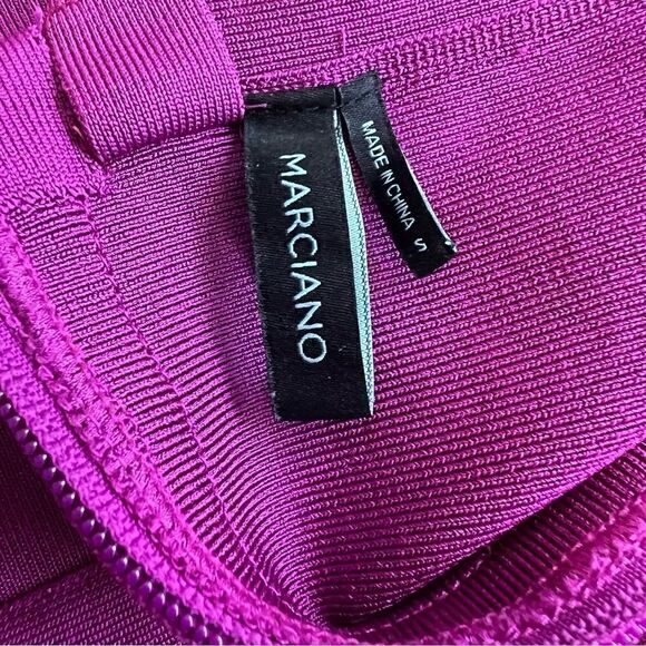 MARCIANO Purple V-Neckline Bandage Dress Size S. - Picture 8 of 13